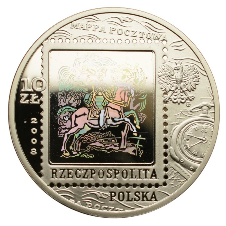10 złotych - 450 lat Poczty Polskiej