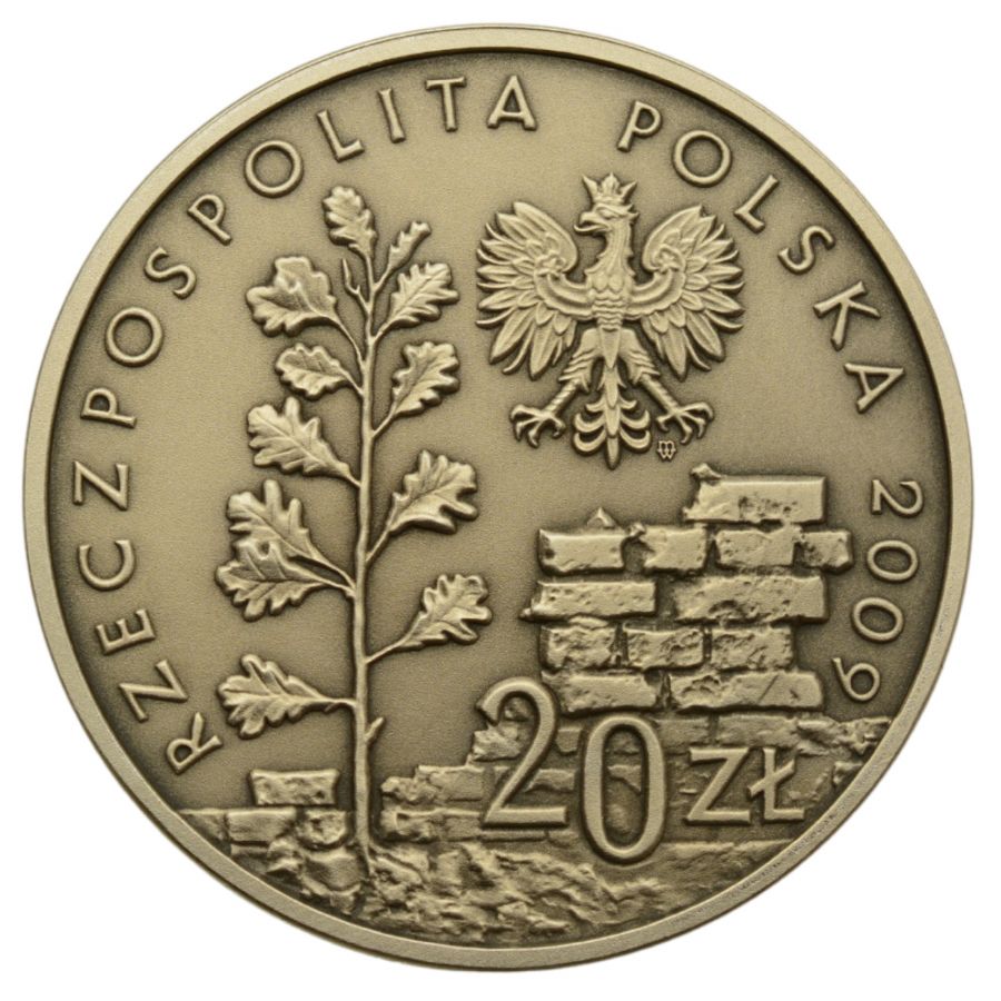 20 złotych - 65. rocznica likwidacji getta w Łodzi