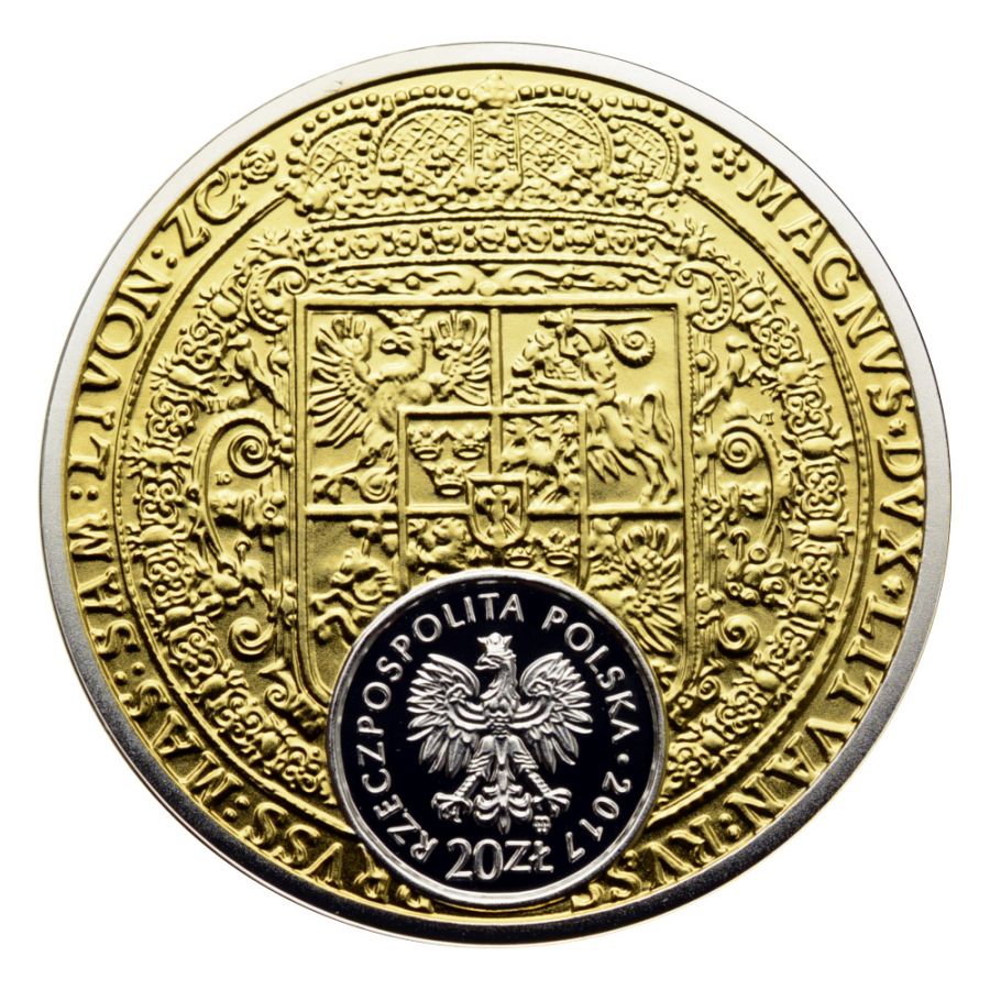 20 złotych - Historia Monety Polskiej - 100 dukatów Zygmunta III