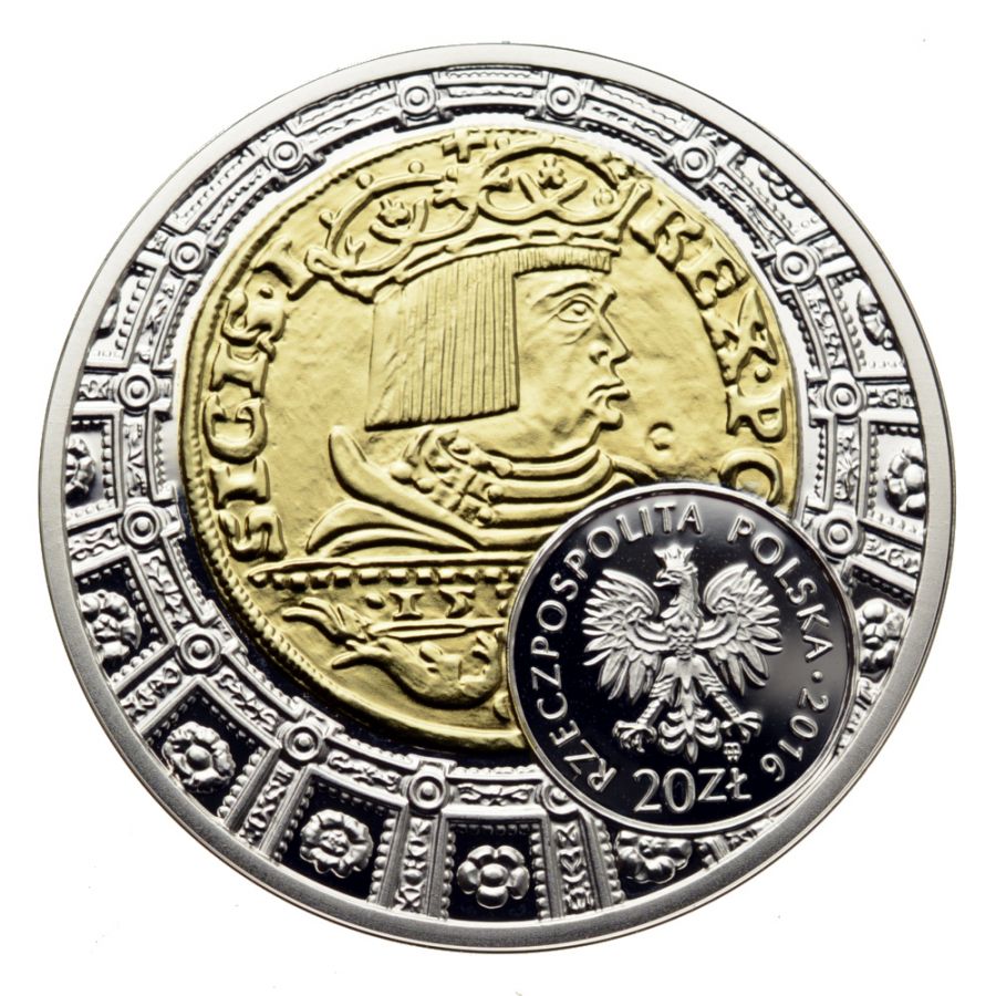 20 złotych - Historia Monety Polskiej - dukat Zygmunta Starego
